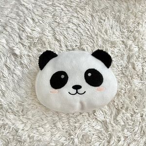 Kawaii Embroidered Blushing Panda Pillow
